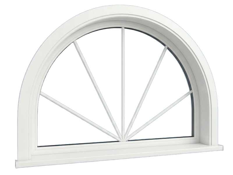 Geometric window Antioch CA — custom shaped vinyl window